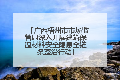 广西梧州市市场监管局深入开展建筑保温材料安全隐患全链条整治行动