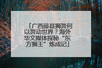 广西藤县狮舞何以舞动世界？海外华文媒体探秘“东方狮王”炼成记