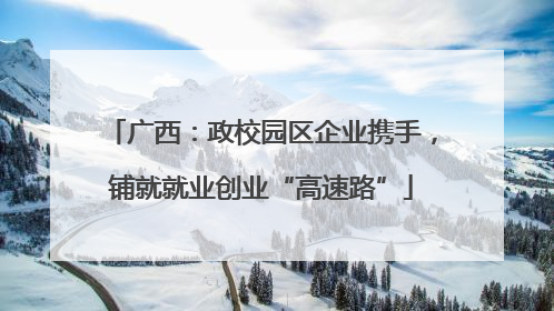 广西：政校园区企业携手，铺就就业创业“高速路”