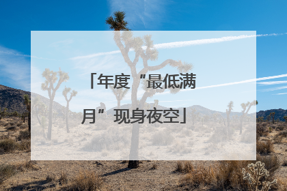 年度“最低满月”现身夜空