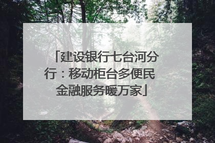 建设银行七台河分行：移动柜台多便民 金融服务暖万家