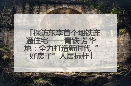 探访东李首个地铁连通住宅——青铁·芳华地：全力打造新时代“好房子”人居标杆