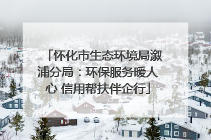 怀化市生态环境局溆浦分局：环保服务暖人心 信用帮扶伴企行