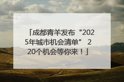 成都青羊发布“2025年城市机会清单” 220个机会等你来！