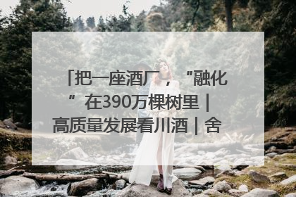 把一座酒厂，“融化”在390万棵树里｜高质量发展看川酒｜舍得酒｜舍得酒业｜舍得老酒｜沱牌酒
