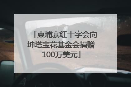 柬埔寨红十字会向坤塔宝花基金会捐赠100万美元