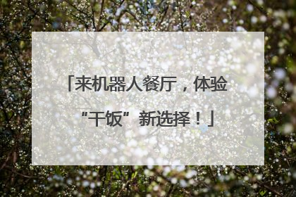 来机器人餐厅，体验“干饭”新选择！