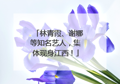 林青霞、谢娜等知名艺人，集体现身江西！