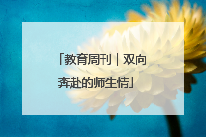 教育周刊｜双向奔赴的师生情