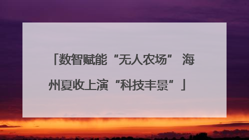 数智赋能“无人农场” 海州夏收上演“科技丰景”