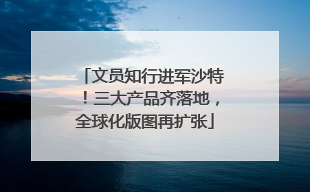 文员知行进军沙特！三大产品齐落地，全球化版图再扩张
