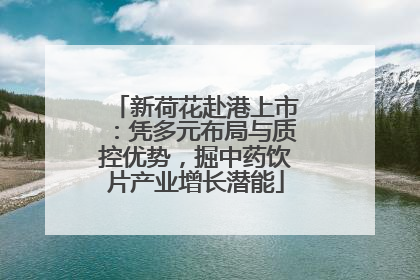 新荷花赴港上市：凭多元布局与质控优势，掘中药饮片产业增长潜能