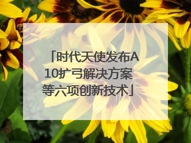 时代天使发布A10扩弓解决方案等六项创新技术
