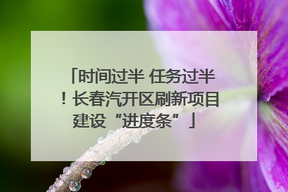 时间过半 任务过半！长春汽开区刷新项目建设“进度条”