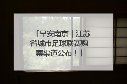 早安南京｜江苏省城市足球联赛购票渠道公布！