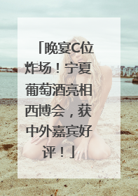 晚宴C位炸场！宁夏葡萄酒亮相西博会，获中外嘉宾好评！
