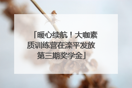暖心续航！大咖素质训练营在滦平发放第三期奖学金