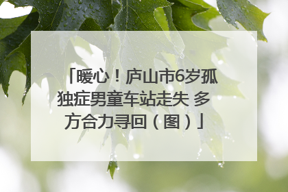 暖心！庐山市6岁孤独症男童车站走失 多方合力寻回（图）