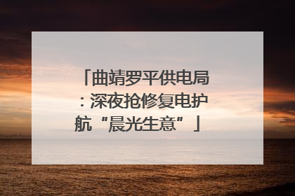 曲靖罗平供电局：深夜抢修复电护航“晨光生意”