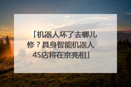 机器人坏了去哪儿修？具身智能机器人4S店将在京亮相
