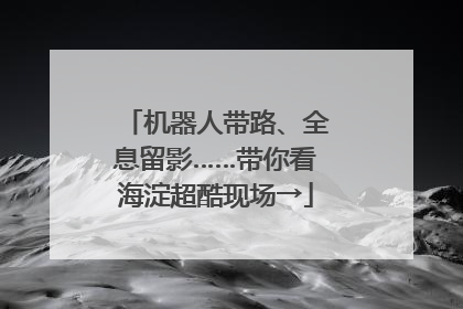 机器人带路、全息留影……带你看海淀超酷现场→