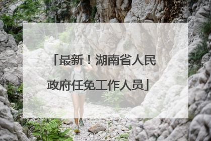 最新！湖南省人民政府任免工作人员