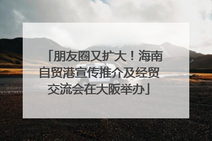 朋友圈又扩大！海南自贸港宣传推介及经贸交流会在大阪举办