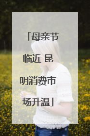 母亲节临近 昆明消费市场升温