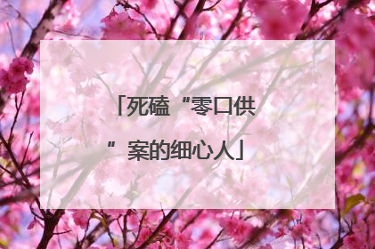 死磕“零口供”案的细心人