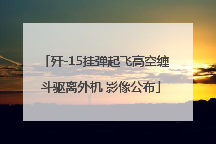 歼-15挂弹起飞高空缠斗驱离外机 影像公布