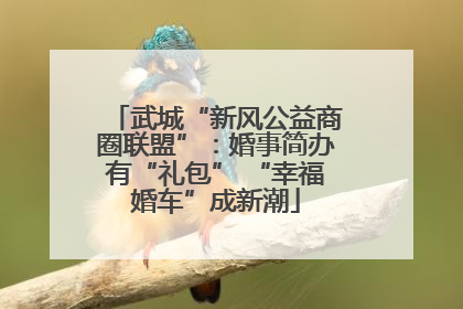 武城“新风公益商圈联盟”：婚事简办有“礼包” “幸福婚车”成新潮