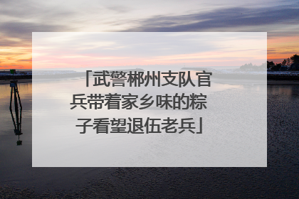 武警郴州支队官兵带着家乡味的粽子看望退伍老兵