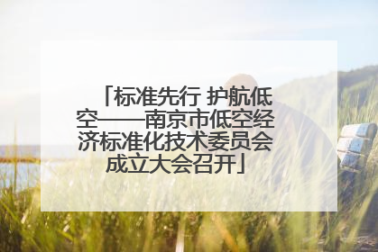 标准先行 护航低空——南京市低空经济标准化技术委员会成立大会召开