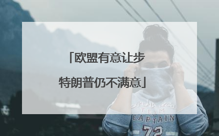 欧盟有意让步 特朗普仍不满意