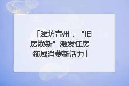 潍坊青州：“旧房焕新”激发住房领域消费新活力
