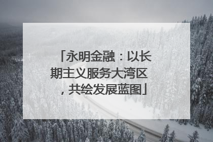 永明金融：以长期主义服务大湾区，共绘发展蓝图