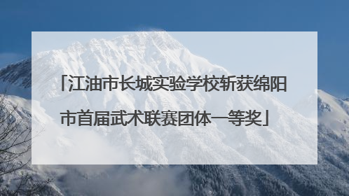 江油市长城实验学校斩获绵阳市首届武术联赛团体一等奖