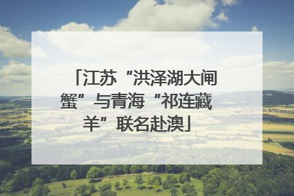 江苏“洪泽湖大闸蟹”与青海“祁连藏羊”联名赴澳