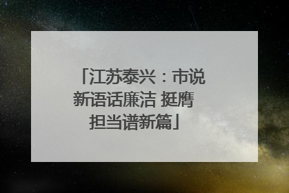 江苏泰兴：市说新语话廉洁 挺膺担当谱新篇
