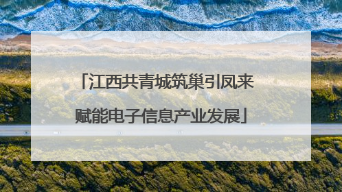 江西共青城筑巢引凤来 赋能电子信息产业发展
