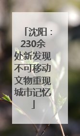 沈阳：230余处新发现不可移动文物重现城市记忆