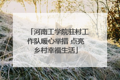 河南工学院驻村工作队暖心举措 点亮乡村幸福生活