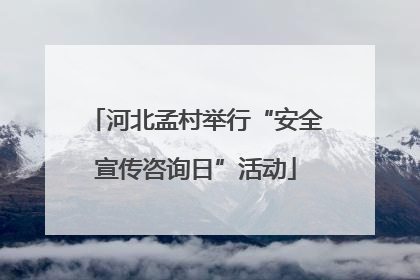河北孟村举行“安全宣传咨询日”活动