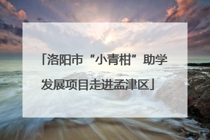 洛阳市“小青柑”助学发展项目走进孟津区