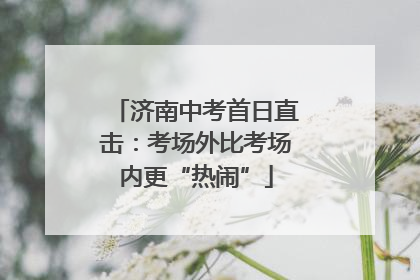 济南中考首日直击：考场外比考场内更“热闹”