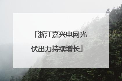 浙江嘉兴电网光伏出力持续增长