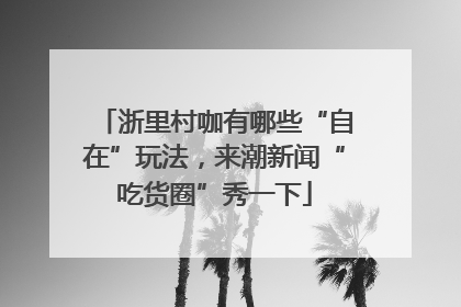 浙里村咖有哪些“自在”玩法，来潮新闻“吃货圈”秀一下