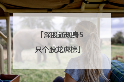 深股通现身5只个股龙虎榜