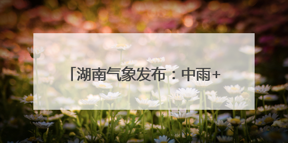 湖南气象发布：中雨+7级阵风！最低17℃