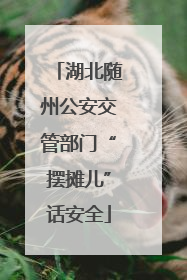 湖北随州公安交管部门“摆摊儿”话安全